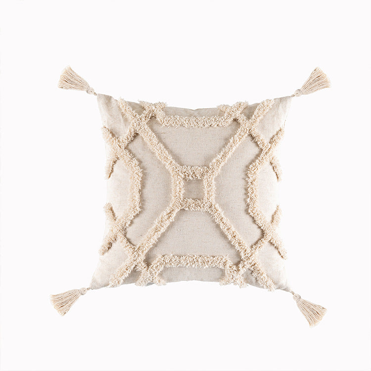 Bohemian Tufted Pillow Cover – Cozy Minimal Decor
