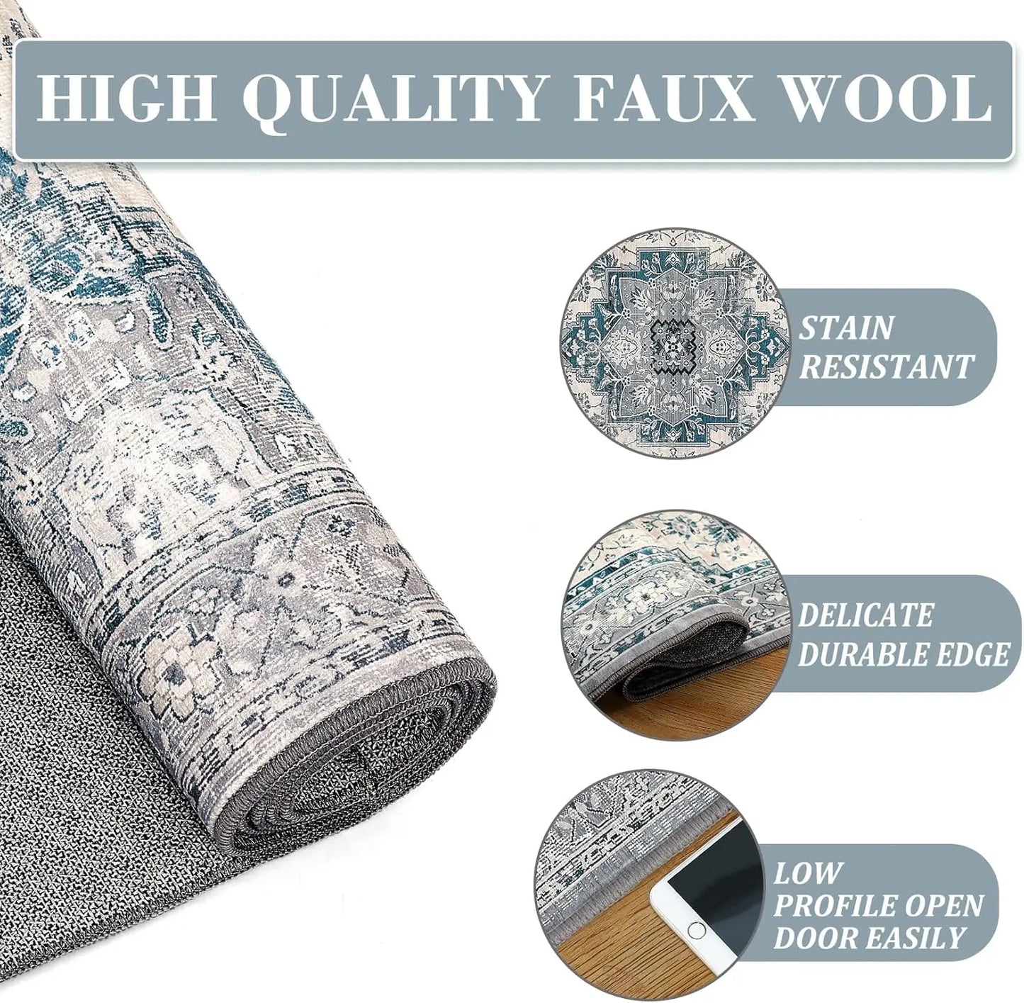 Oriental Washable Area Rug