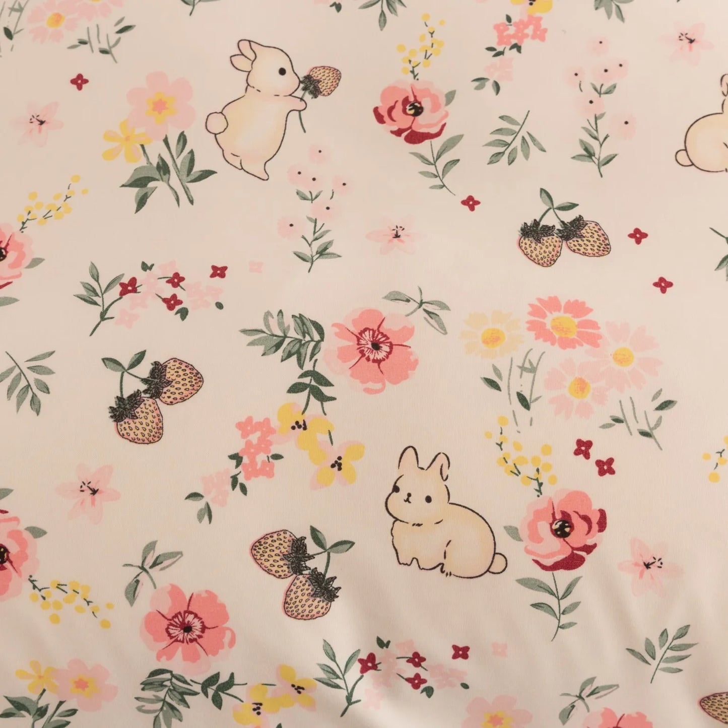 Rabbit Flowers Bedding Set