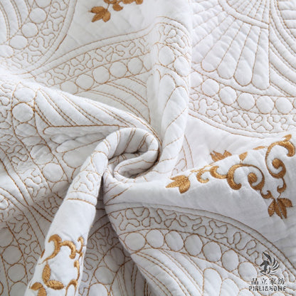 European Cotton Embroidery Bed Cover Set