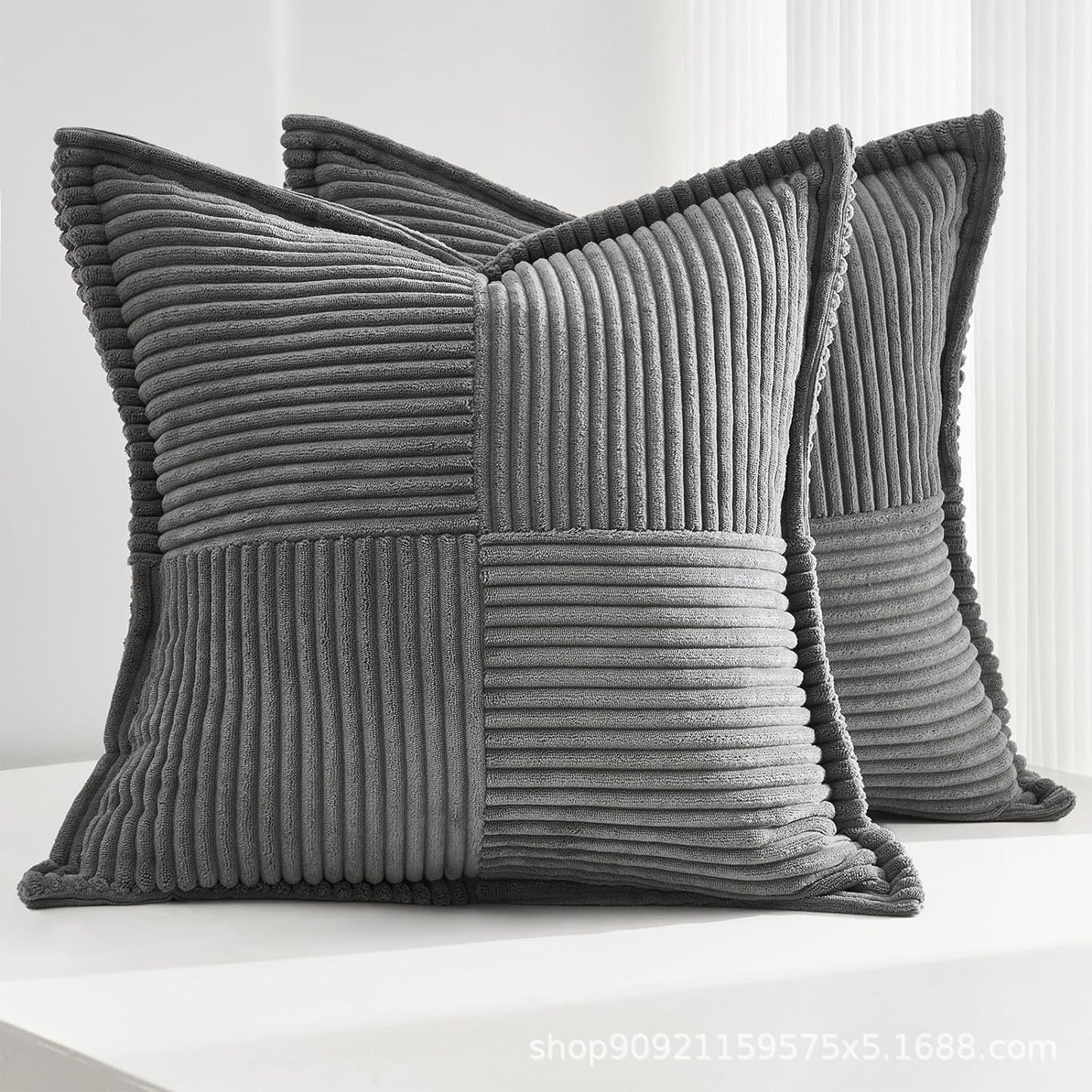 Corduroy Pillow Cover – Super Soft Boho Striped Cushion Cover