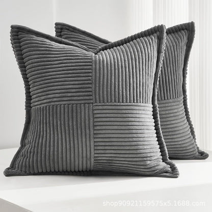 Corduroy Pillow Cover – Super Soft Boho Striped Cushion Cover
