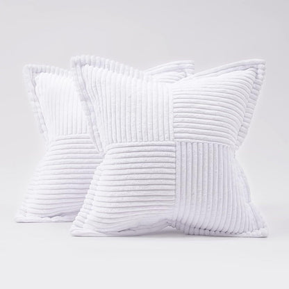 Corduroy Pillow Cover – Super Soft Boho Striped Cushion Cover
