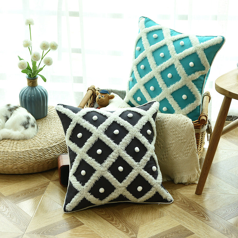 Moroccan Tufted Cushion Cover