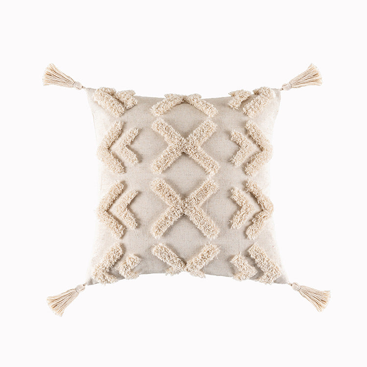 Bohemian Tufted Pillow Cover – Cozy Minimal Decor