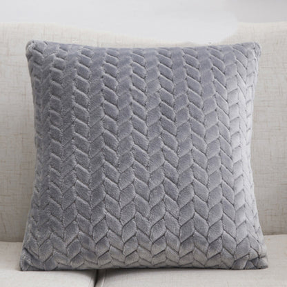 Flannel Solid Color Pillow Cover