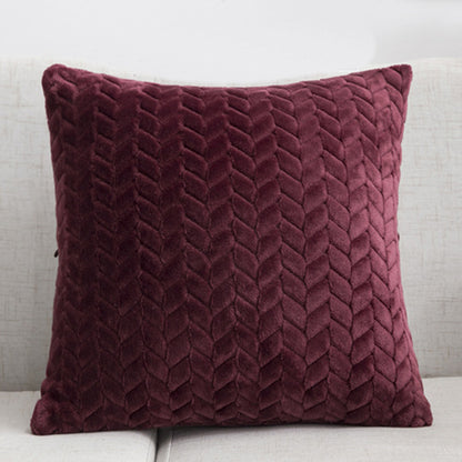Flannel Solid Color Pillow Cover