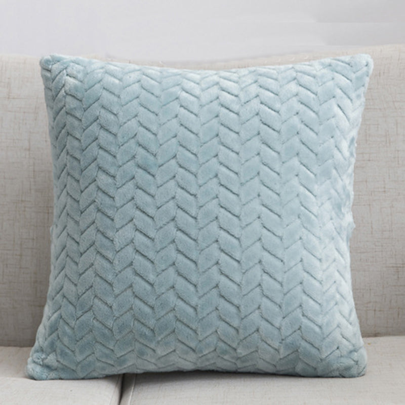 Flannel Solid Color Pillow Cover