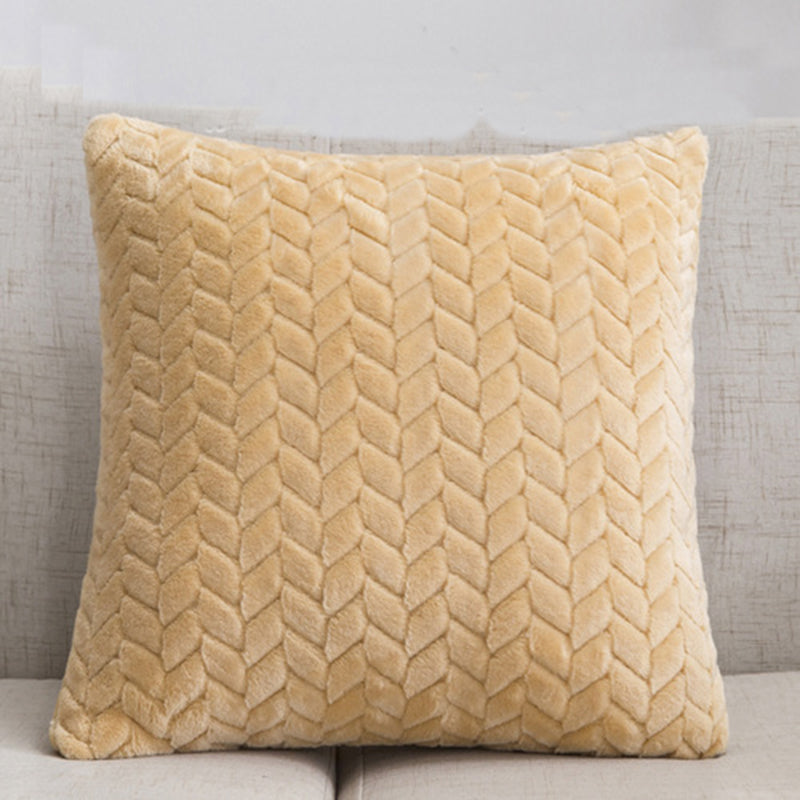 Flannel Solid Color Pillow Cover