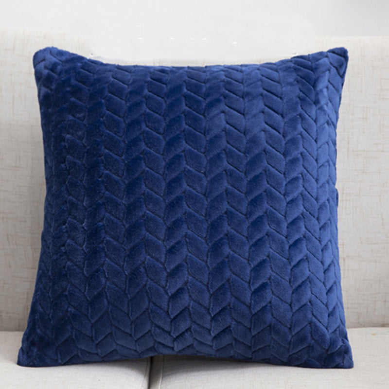 Flannel Solid Color Pillow Cover