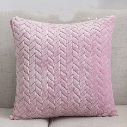 Flannel Solid Color Pillow Cover