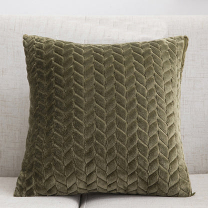Flannel Solid Color Pillow Cover