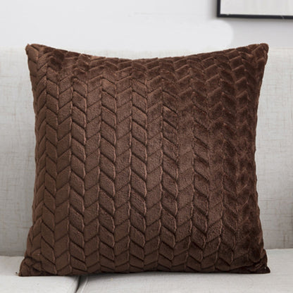 Flannel Solid Color Pillow Cover