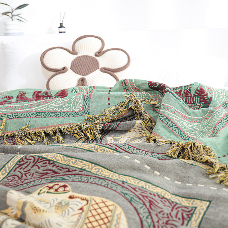 Pure Cotton Summer Gauze Sofa Blanket