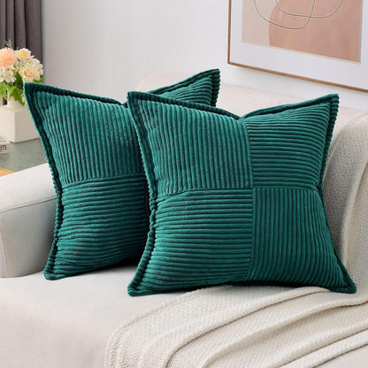 Corduroy Pillow Cover – Super Soft Boho Striped Cushion Cover
