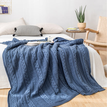 Retro Knitted Sofa Throw Blanket