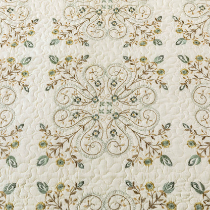 European Embroidered Cotton Bedspread Set