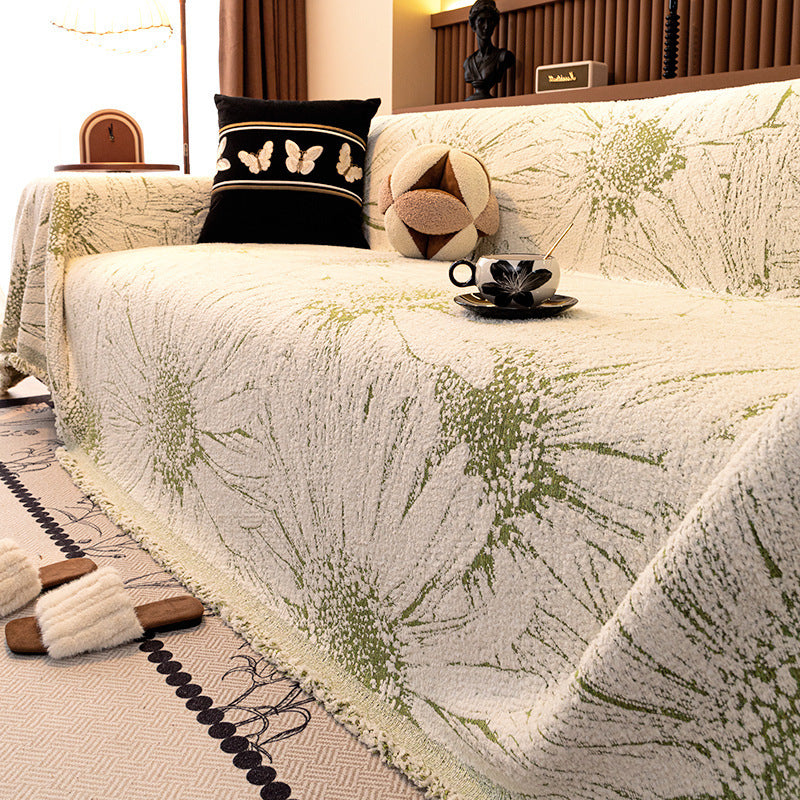 Four Seasons Universal Sofa Cover Cloth No Need To Measure Winter Cover Cushion Blanket