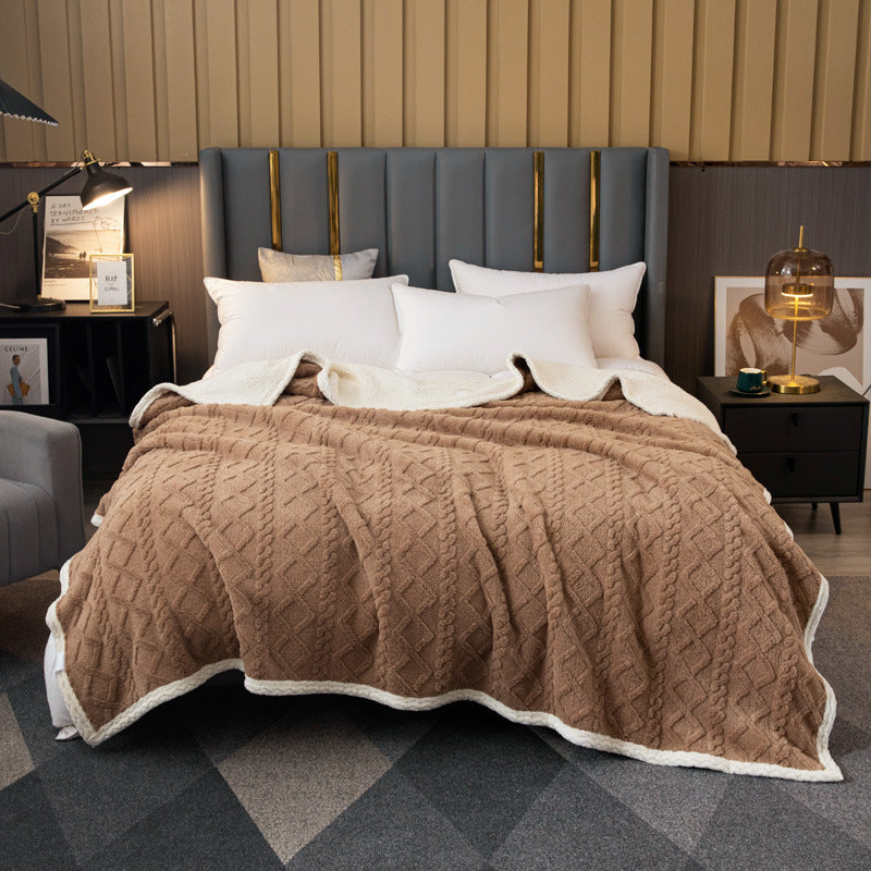 American Retro Double-Layer Winter Blanket