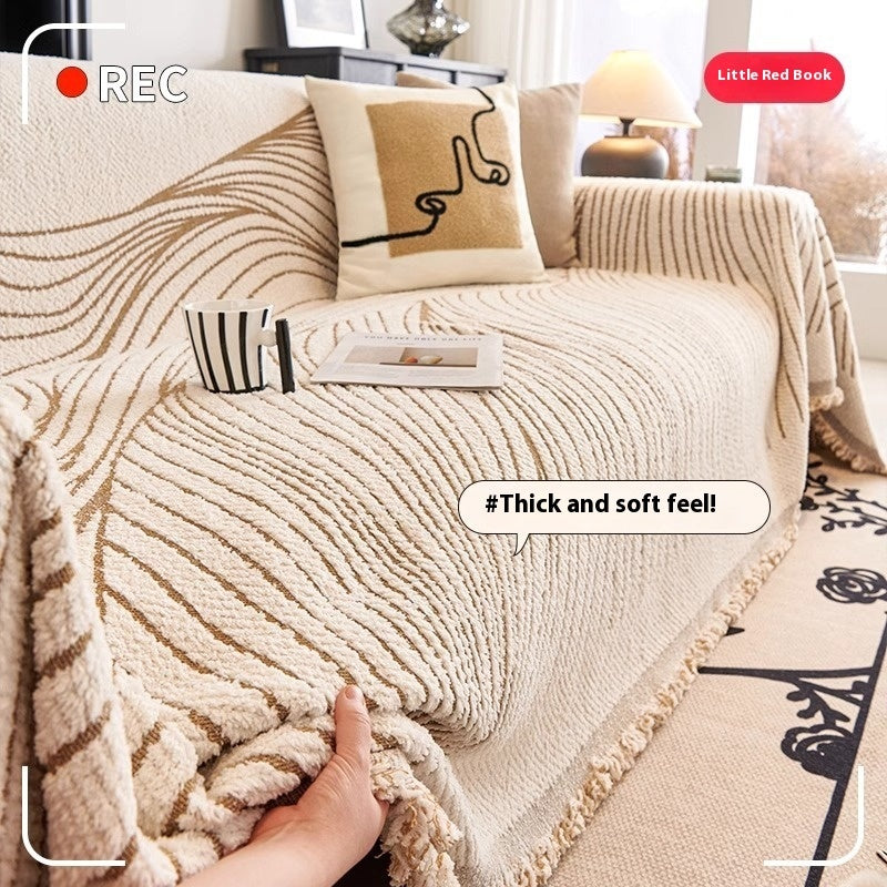 Sofa Cover Cloth Autumn And Winter Sofa Cushion Anti-cat's Paw