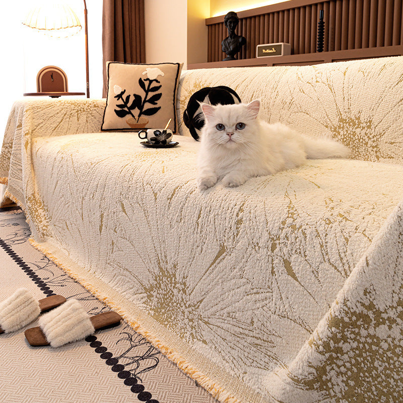 Four Seasons Universal Sofa Cover Cloth No Need To Measure Winter Cover Cushion Blanket