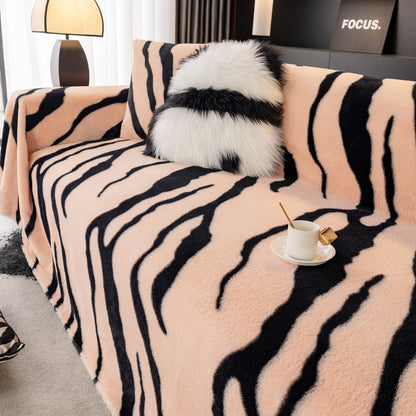 Zebra Pattern Non-Slip Sofa Cover