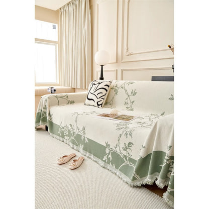 Anti-Scratching Floral Chenille Sofa Cover