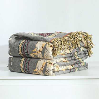 Pure Cotton Summer Gauze Sofa Blanket