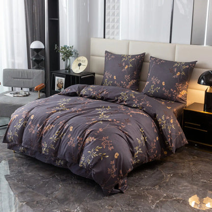 Golden Flowers Bedding Set