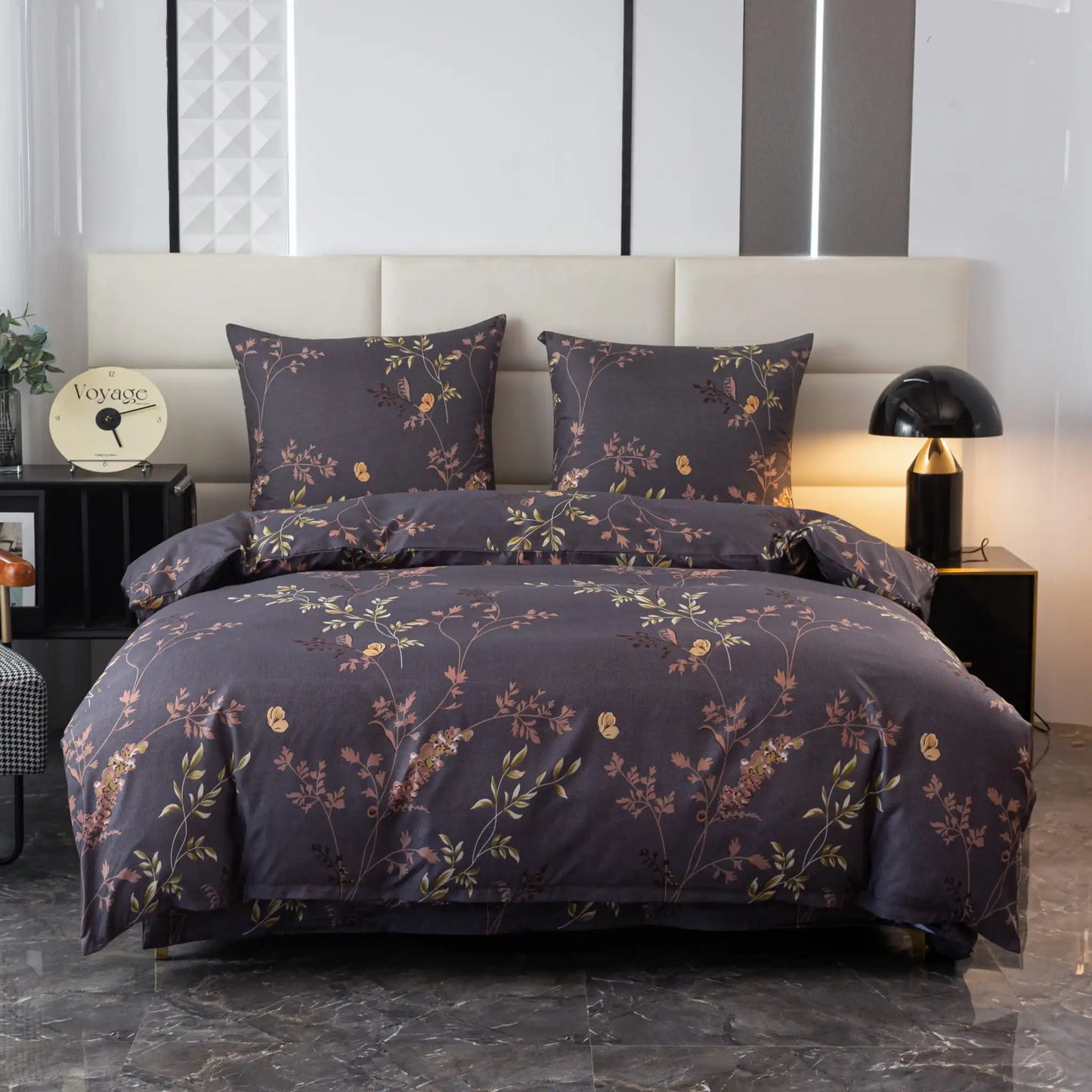 Golden Flowers Bedding Set