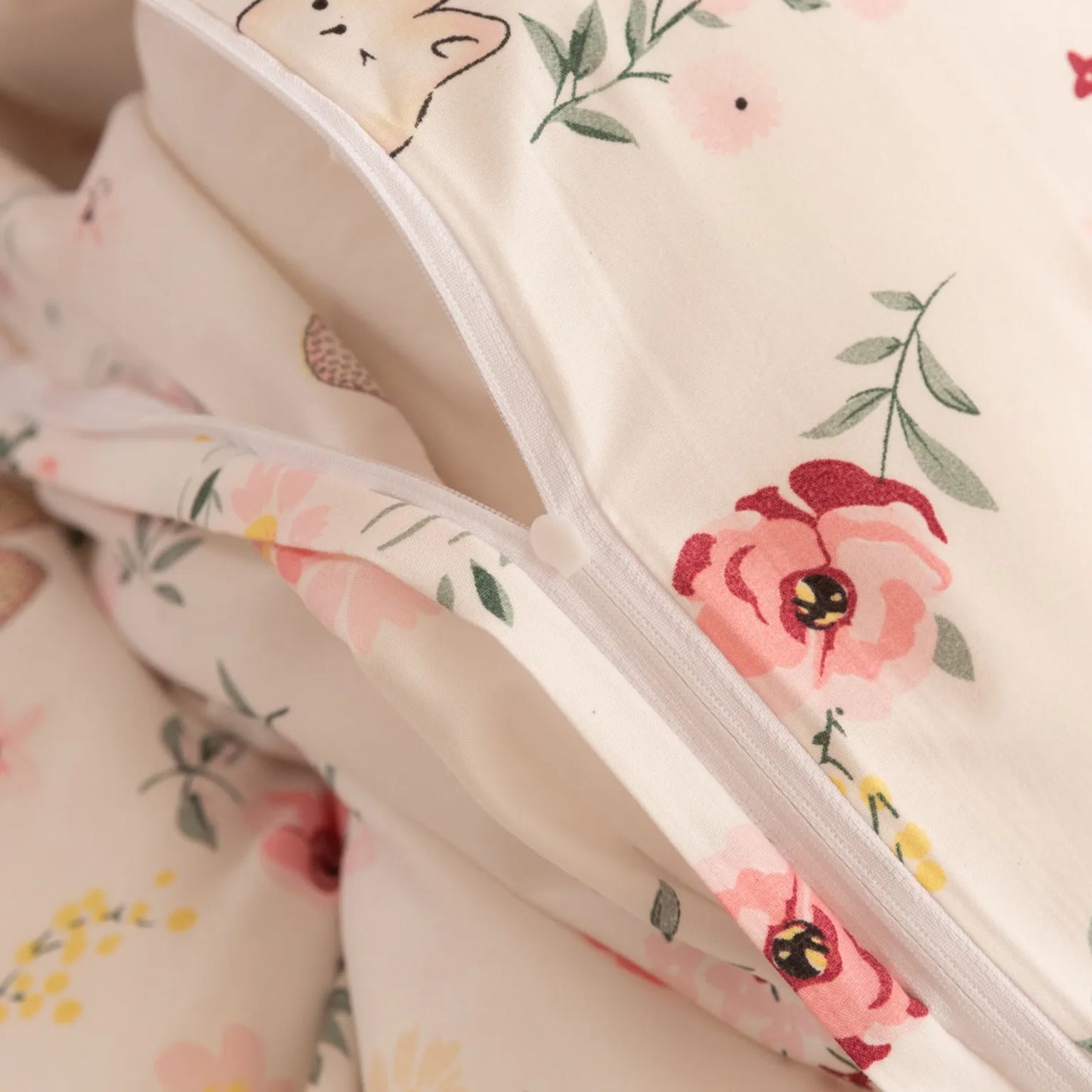 Rabbit Flowers Bedding Set