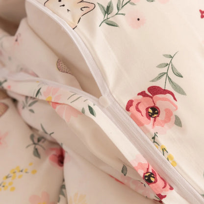 Rabbit Flowers Bedding Set