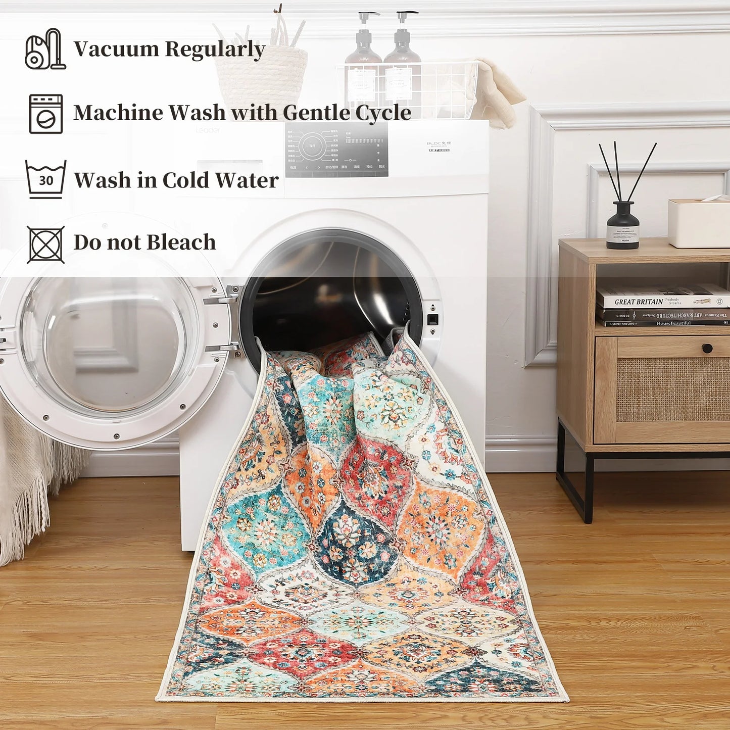 Vintage Washable Runner Rug