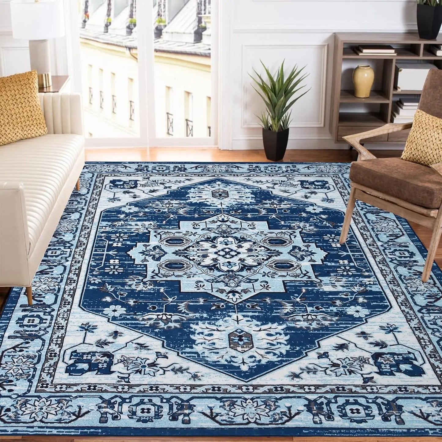 Vintage Boho Washable Area Rug