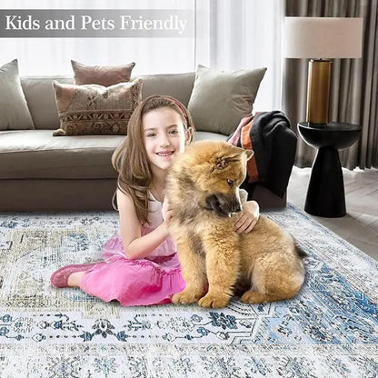 Vintage Washable Entryway Rug