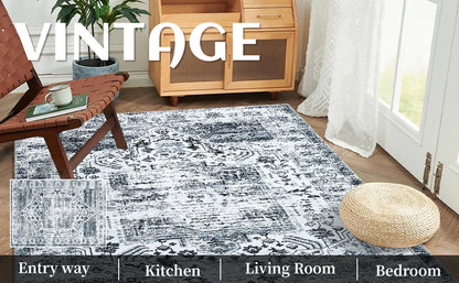 Vintage Washable Entryway Rug