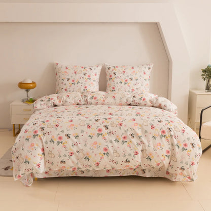 Rabbit Flowers Bedding Set
