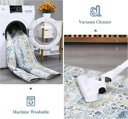 Vintage Washable Entryway Rug