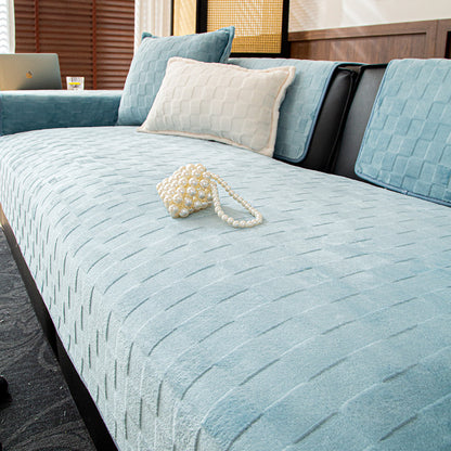 Winter Plush Sofa Cushion Cover – Non-Slip Sofa Seat Protector