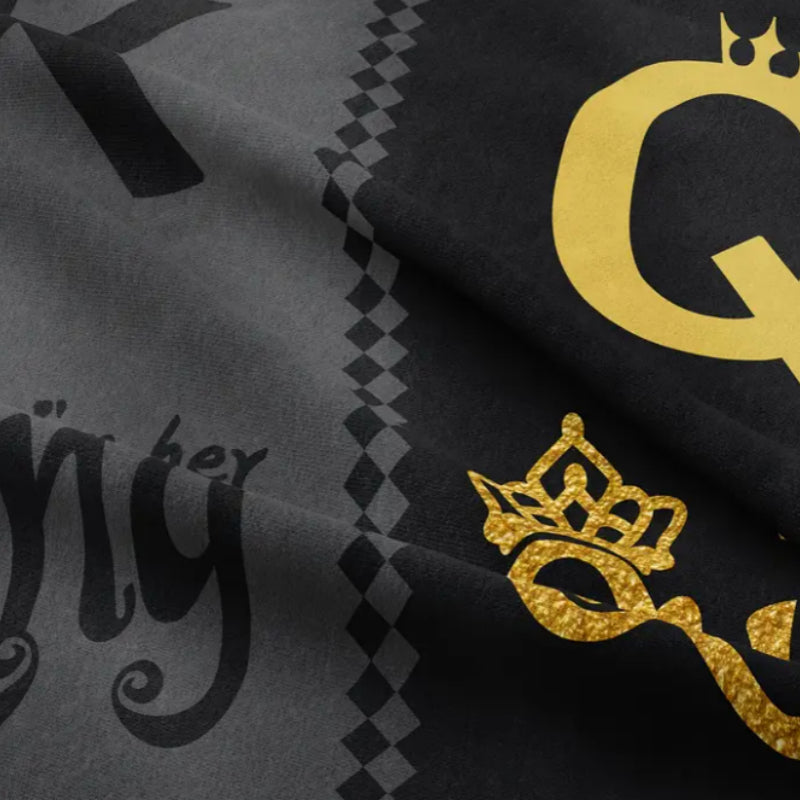 Three Piece Crown English Digital Printed Quilt Cover