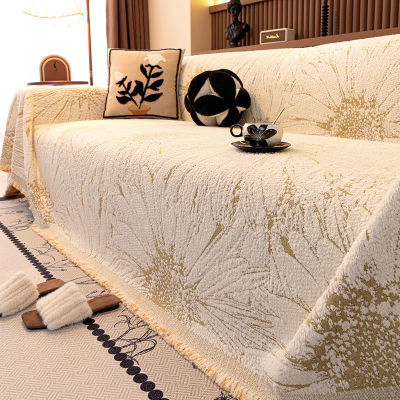 Four Seasons Universal Sofa Cover Cloth No Need To Measure Winter Cover Cushion Blanket