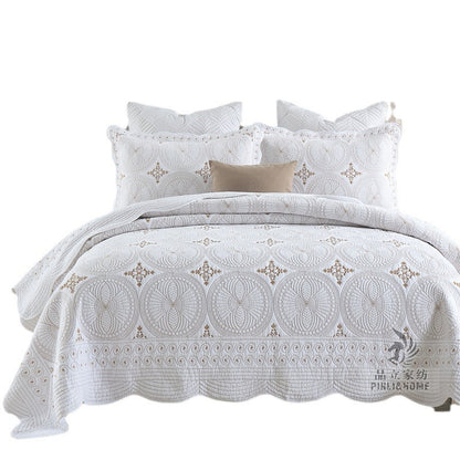 European Cotton Embroidery Bed Cover Set