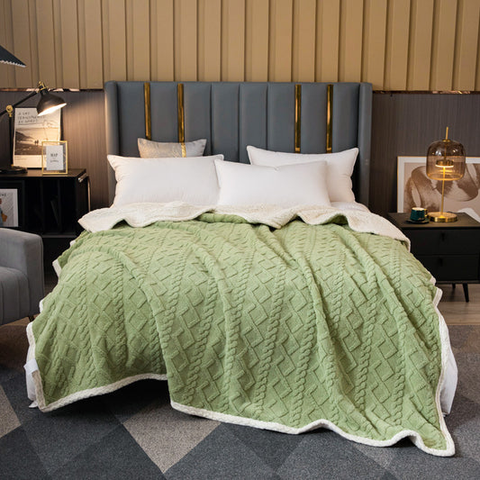 American Retro Double-Layer Winter Blanket