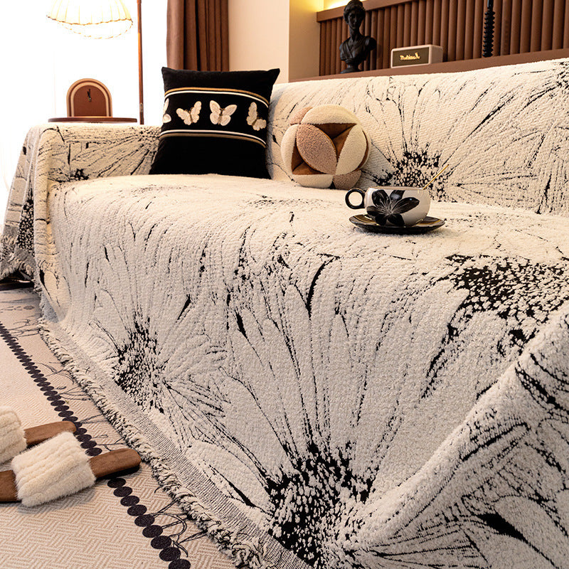 Four Seasons Universal Sofa Cover Cloth No Need To Measure Winter Cover Cushion Blanket