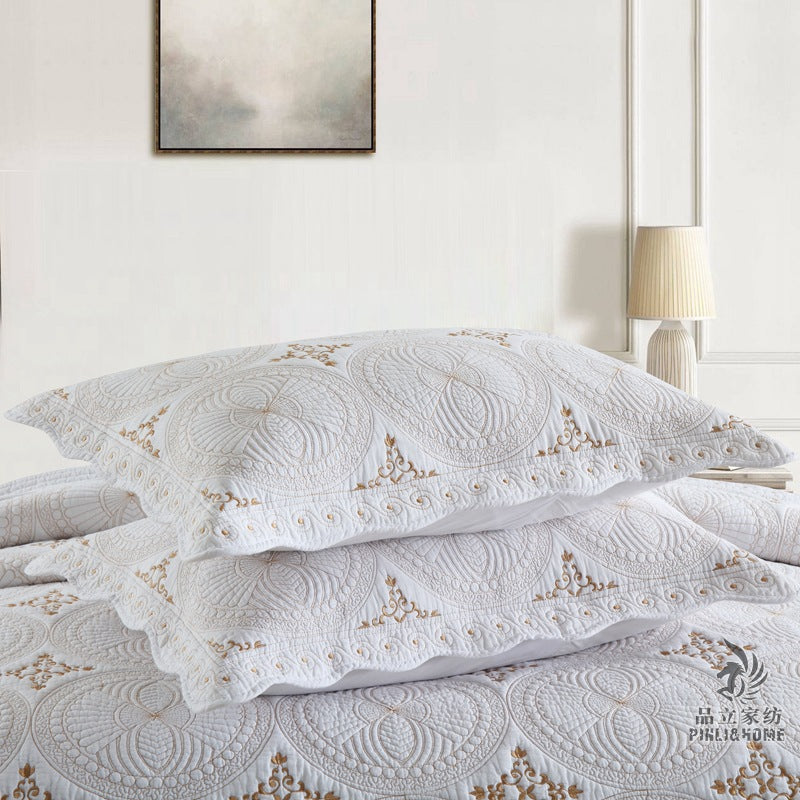 European Cotton Embroidery Bed Cover Set
