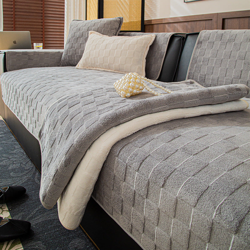 Sofa Cushion New Winter Plush Sofa Cover Cloth