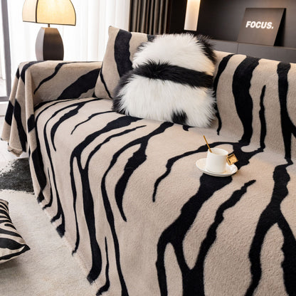 Zebra Pattern Non-Slip Sofa Cover