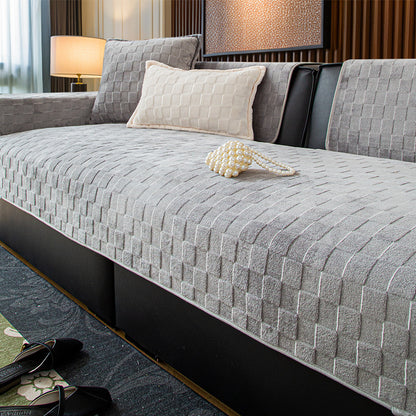 Winter Plush Sofa Cushion Cover – Non-Slip Sofa Seat Protector