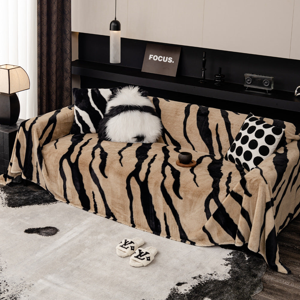 Zebra Pattern Non-Slip Sofa Cover