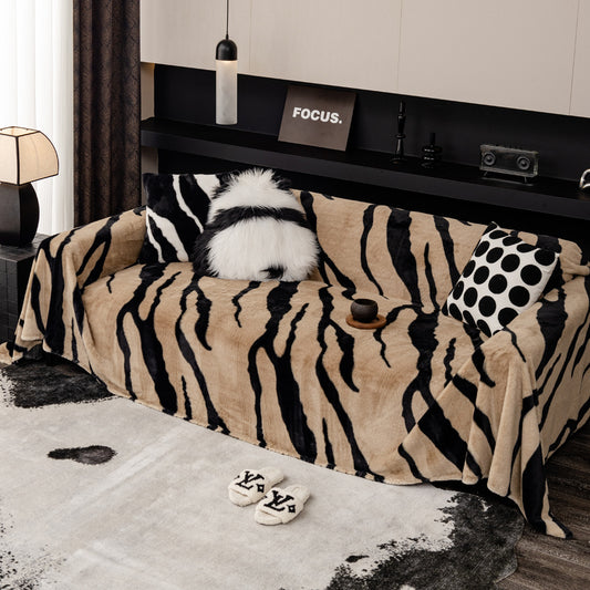 Zebra Pattern Non-Slip Sofa Cover